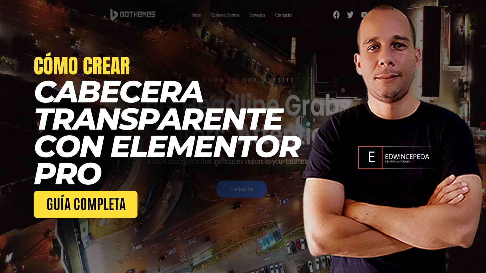 Cómo Crear una Cabecera Transparente con Elementor Pro